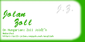 jolan zoll business card